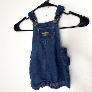 Vintage 80's Oshkosh B'Gosh Vestbak Dark Wash Chambray Denim Overalls 24 Months